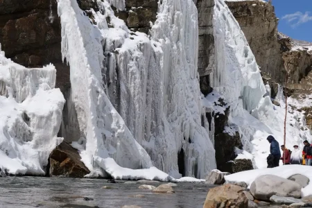 Backpacker XP - Winter Spiti Trip - Lingti Waterfall