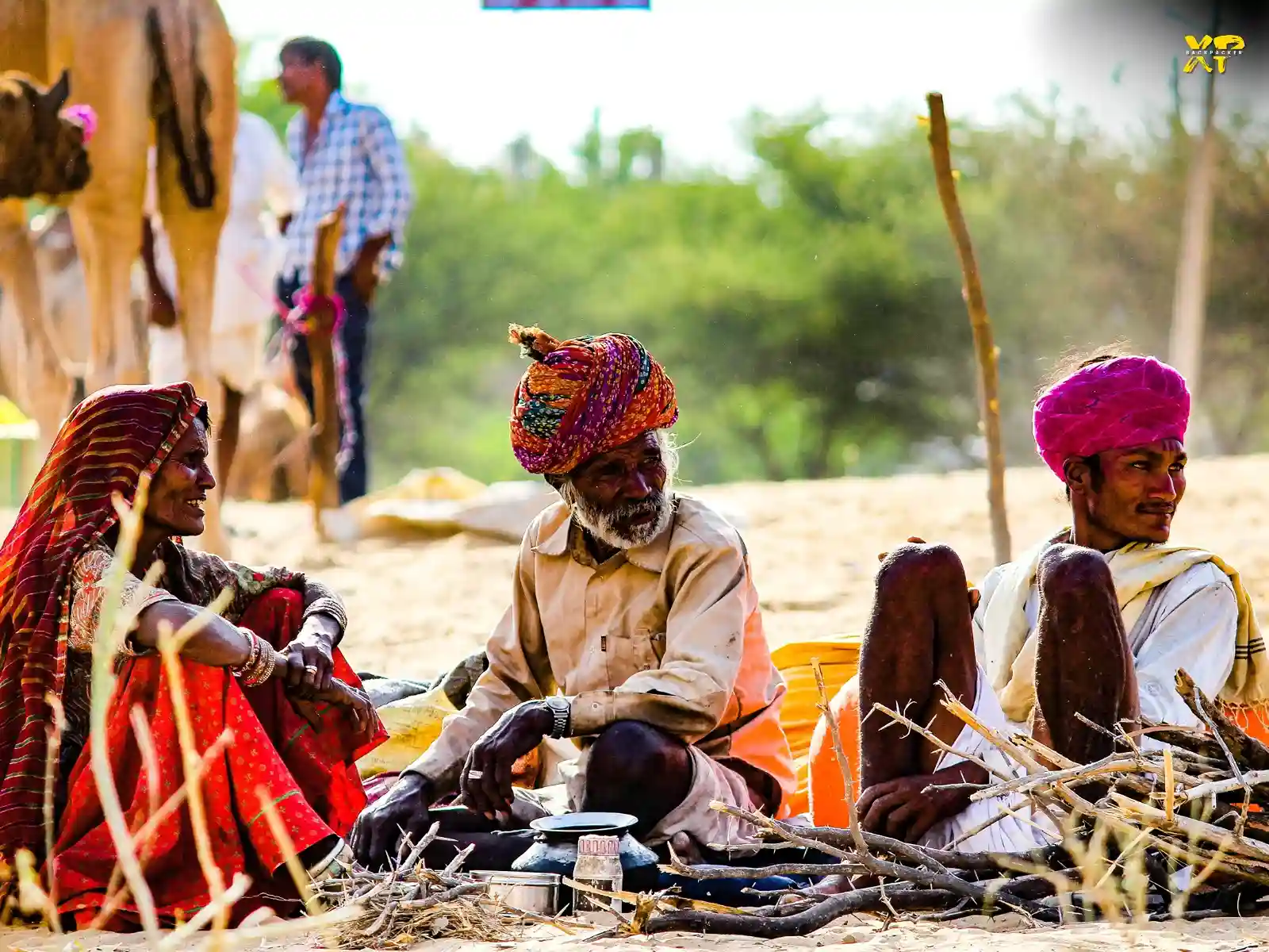A gypsy family at Pushkar Camel Fair