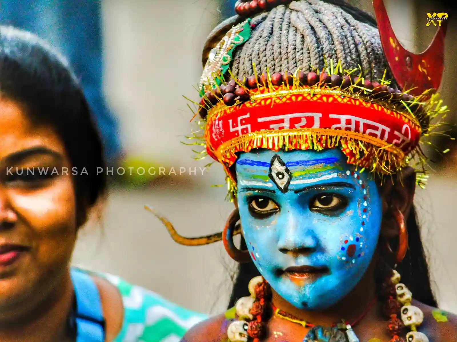 Kid as Lord Shiva in Pushkar Camel Fair