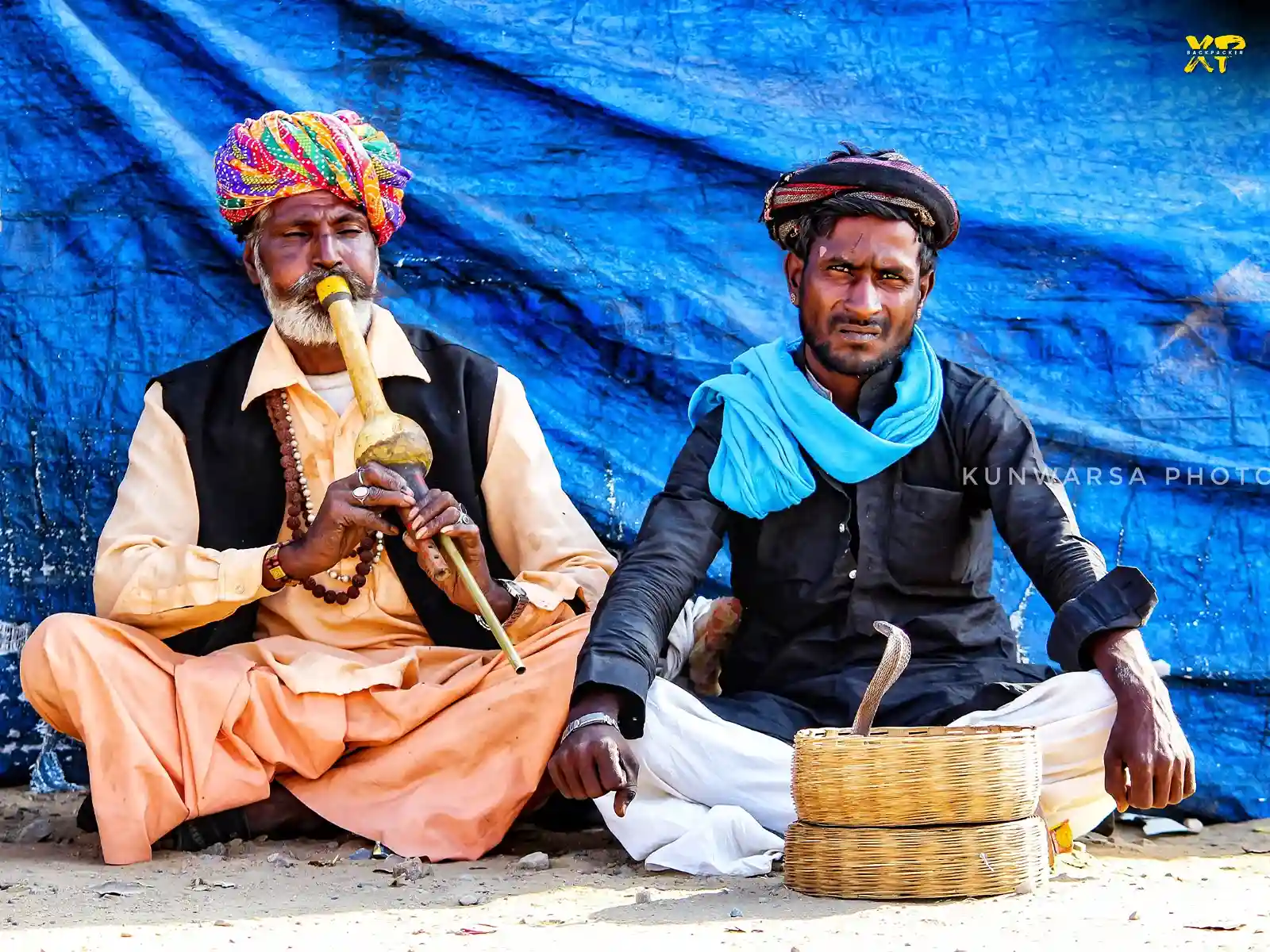 Snake Charmer at Pushkar camel fair 